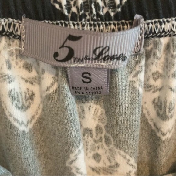5th & Love Black White Boho Maxi Dress Size Small - Picture 3 of 6